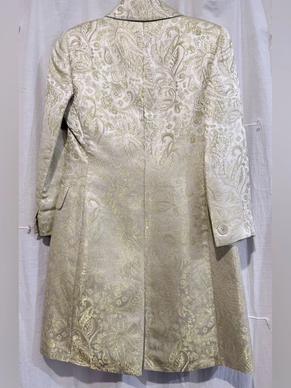 Banana Republic Vintage Ivory/Gold Topper Jacket Size XS - Picture 2 of 11